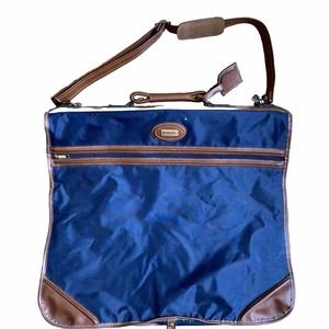 Jaguar Hanging Garment Bag Luggage Blue Brown Suit Bag